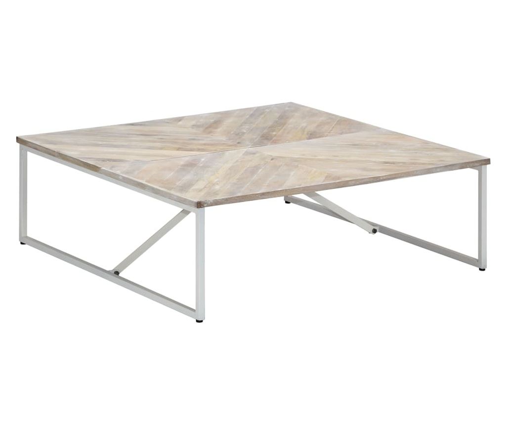 Stolić za kavu, 110 x 110 x 36 cm, masivno drvo manga - 12