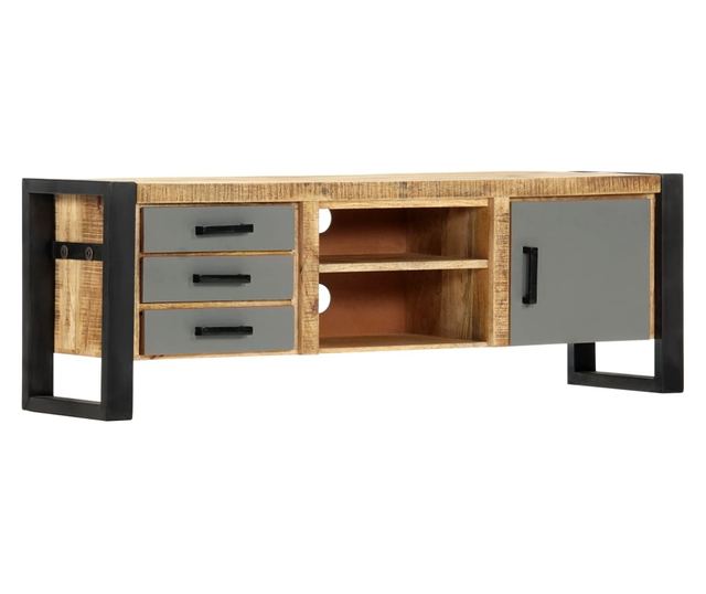 TV komoda, 120 x 30 x 40 cm, masivno drvo manga