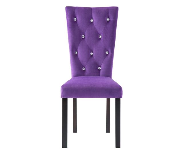 Kuhinjske stolice, 2 kom., ljubičaste, baršun