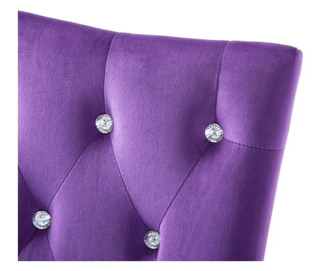 Kuhinjske stolice, 2 kom., ljubičaste, baršun