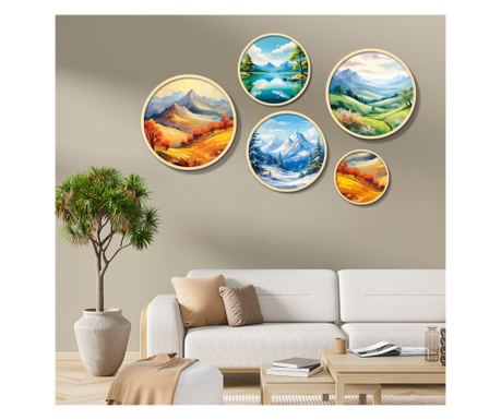 Tablou Decorativ din MDF (5 Piese) EVERLY
