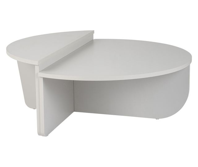 Hannah Home 2 részes dohányzóasztal szett, 100% melamin forgácslap 18mm, 90x30x60 cm, 85x35x30 cm, Orion Fehér