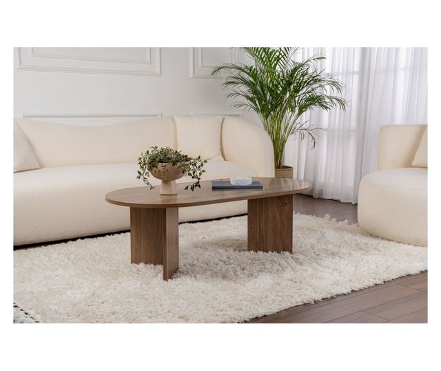 Hannah Dohányzóasztal, 100% Melamin forgácslap 18mm, 119x40x60 cm, Sable Dió