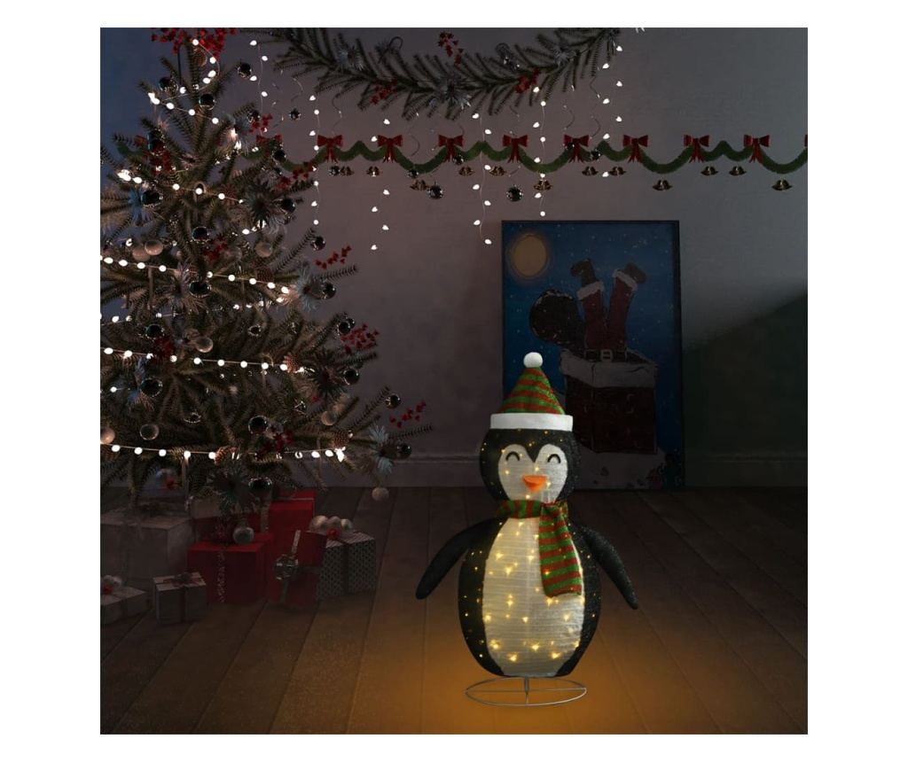 Božićni ukrasni pingvin, LED, 60 cm luksuzna tkanina - 3