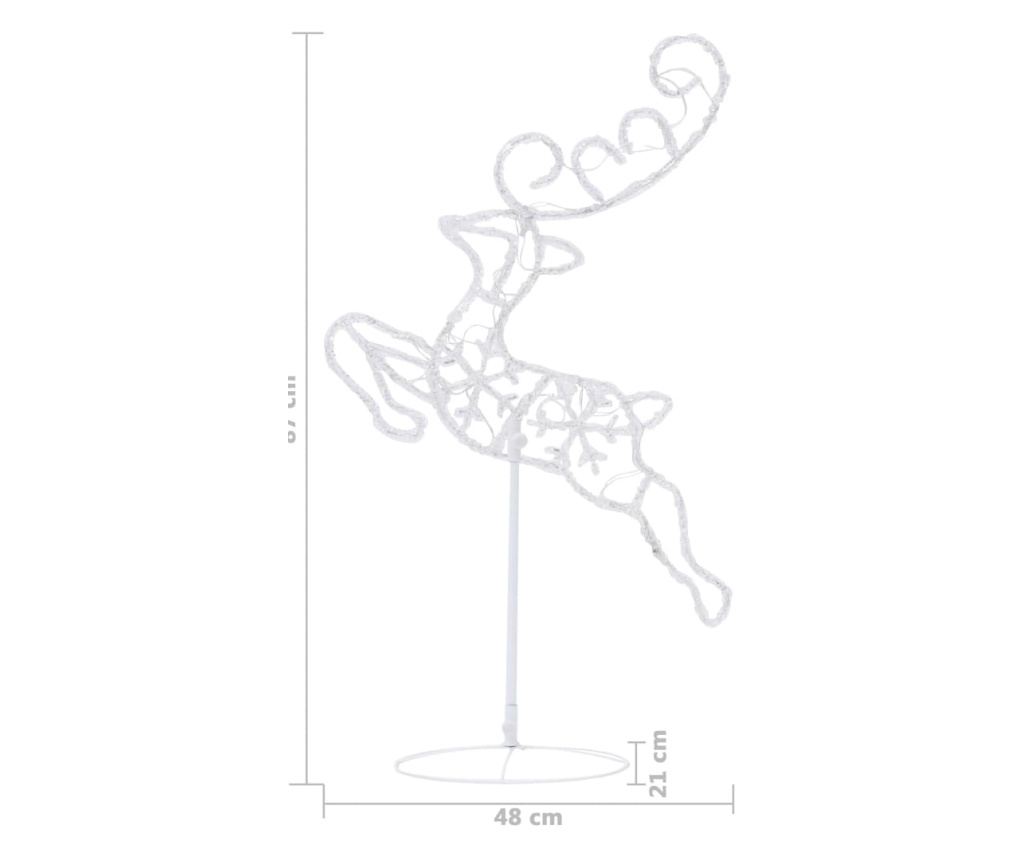 Sanjke i sobovi za Božić, šareni, 260x21x87 cm, akril - 11