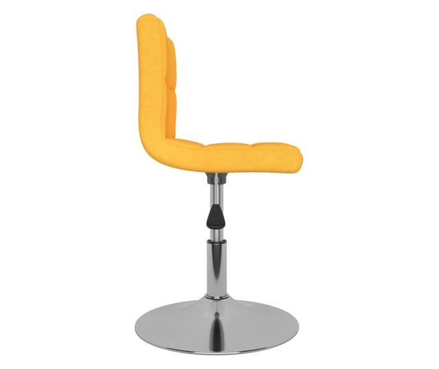 Zakretne kuhinjske stolice, 2 kom., žute, tekstil