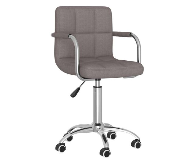 Vrtljiv kuhinjski stol, taupe siva, blago