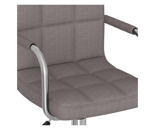 Vrtljiv kuhinjski stol, taupe siva, blago