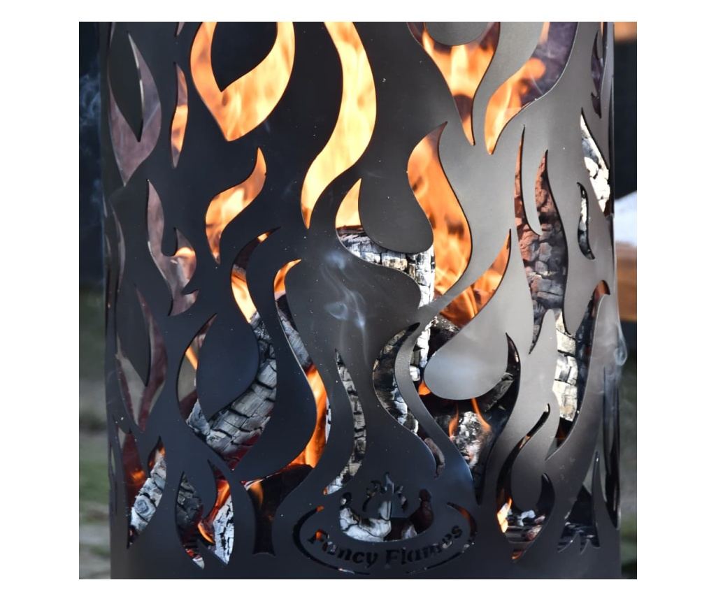 Esschert Design Koš za vatru Flames, crna, ugljični čelik FF408 - 3