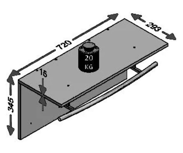 FMD Zidna vješalica, hrast, 72 x 29,3 x 34,5 cm