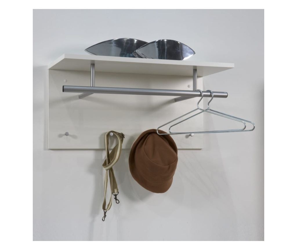 FMD Zidni vješalica za kapute, bijela, 72 x 29,3 x 34,5 cm - 2