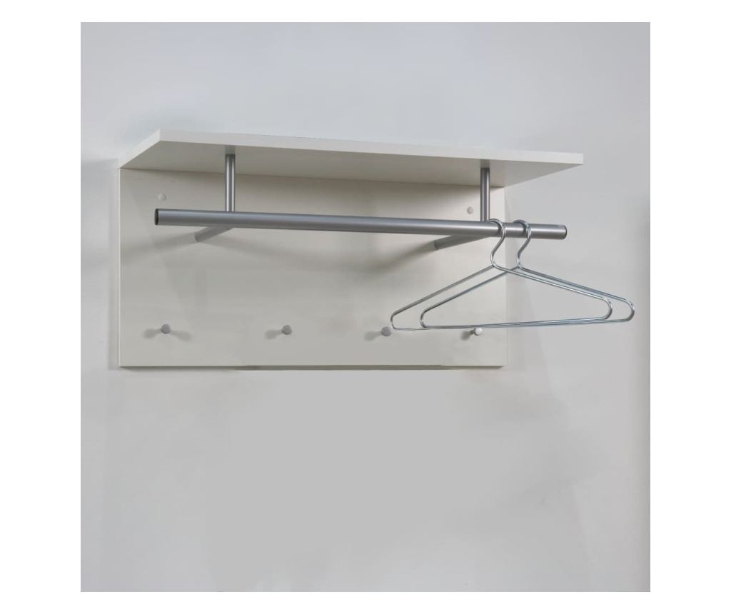 FMD Zidni vješalica za kapute, bijela, 72 x 29,3 x 34,5 cm - 3