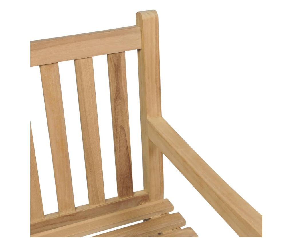 Vrtna klupa, 150 cm, tikovo drvo - 4