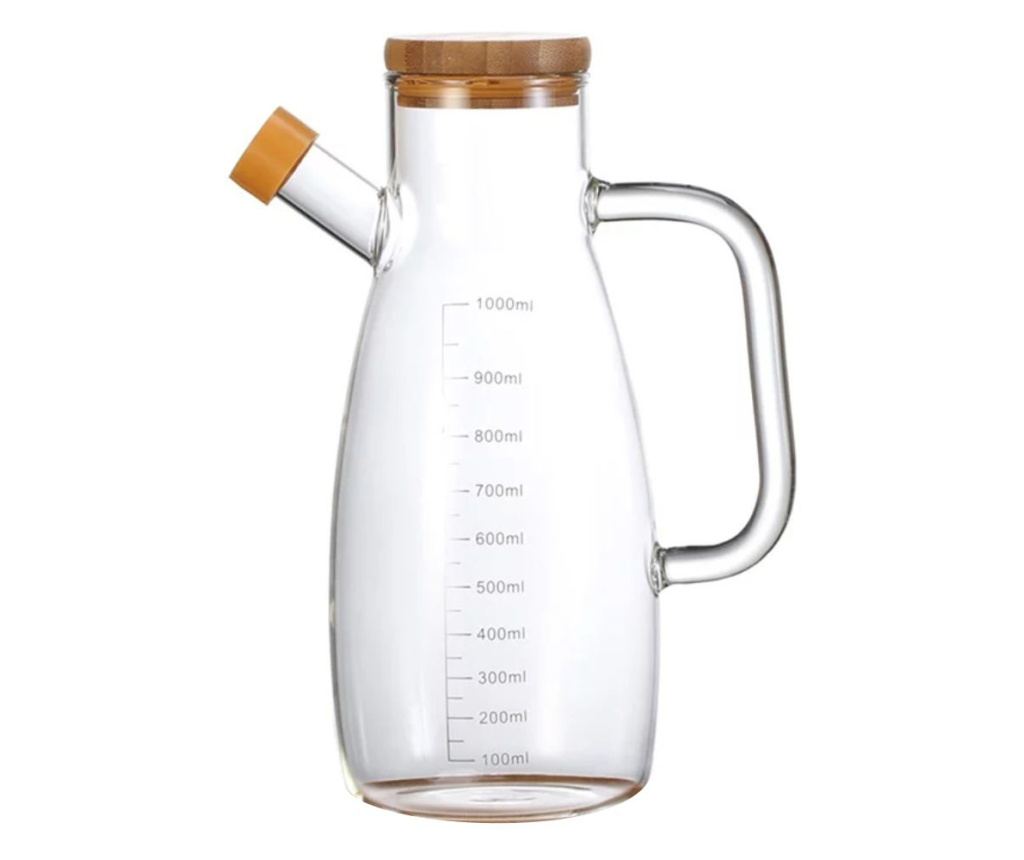 Sticla pentru Ulei si Otet, 1000 ml, capac din bambus - Vivre
