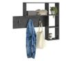 FMD Zidna vješalica za odjeću s 4 otvorena pretinca, antracit thumbnail 1