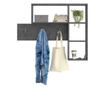 FMD Zidna vješalica za odjeću s 4 otvorena pretinca, antracit thumbnail 3