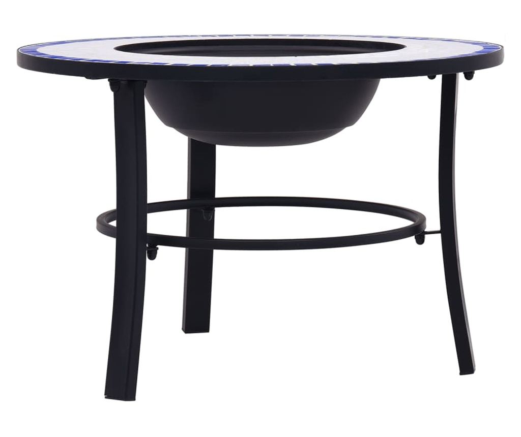 Mozaikno ognjište, plavo & bijelo, 68 cm, keramika - 9