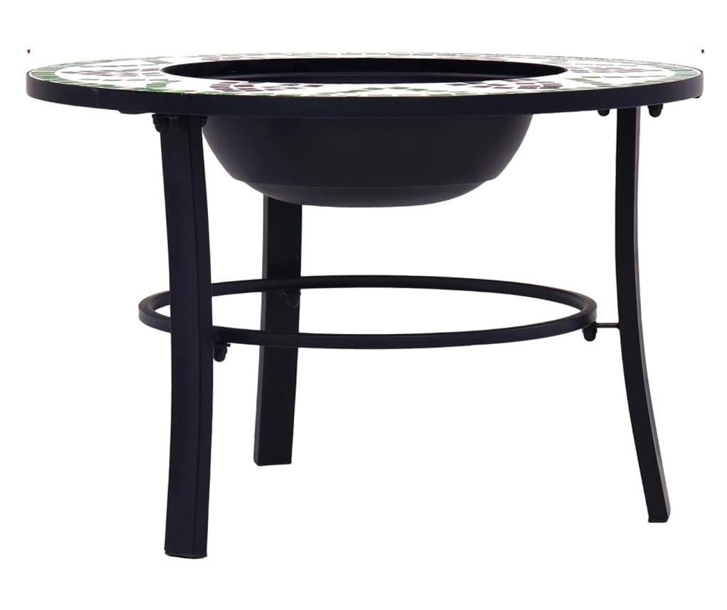 Mozaikno ognjište, zeleno, 68 cm, keramika - 9