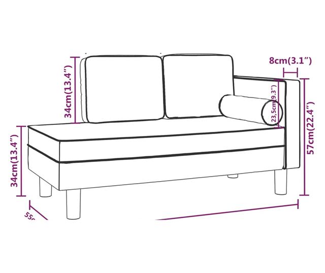 Pohovka pro 2 osoby, cappuccino, ekologická kůže