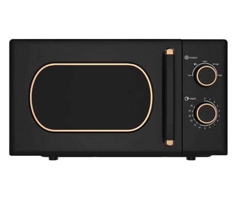Φούρνος μικροκυμάτων Oliver Voltz OV51443E, 700W, 20 l, 5 επίπεδα, Χρονοδιακόπτης, Απόψυξη, Μαύρο