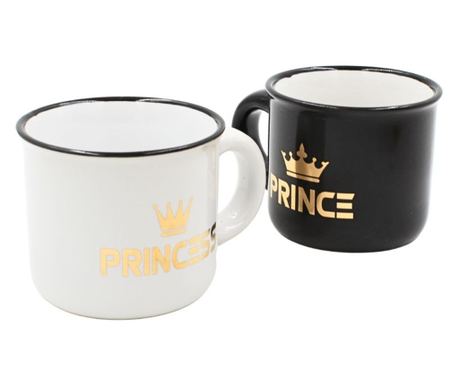 Set 2 skodelic za espresso, Nekupto – “PRINCE & PRINCESS”, 2 x 80 ml