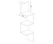 Furny Home 756FRN1616 Fali polc, 105,4x25 cm, Laminált faforgács, 3 szintes, Sarok, Fehér thumbnail 3