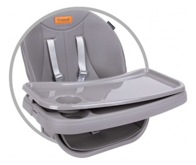 4-u-1 Visoka Stolica Kidwell EATAN Siva