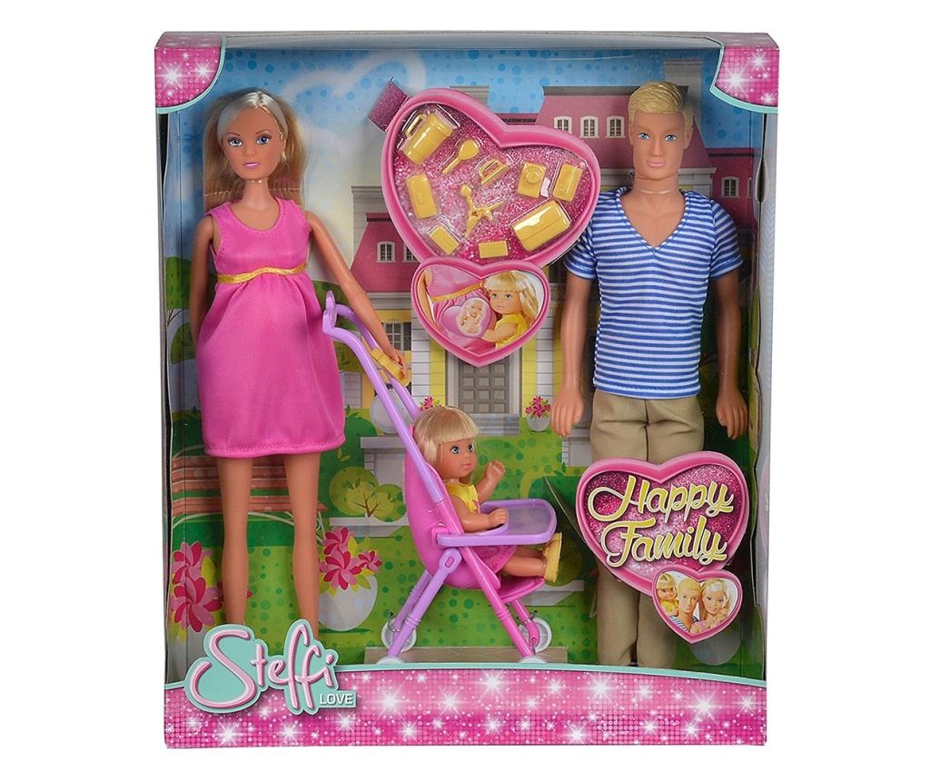 Simba – Steffi Love Future Maman, Poupée 29 Cm Avec Ventre Qui Grossit, Accessoires Bébé