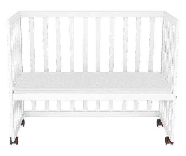 Κρεβάτι παιδικό από ξύλο co-sleeper Hubners Matei 94x46 cm λευκό