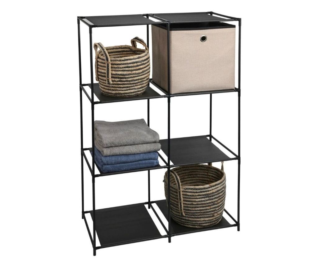 Raft metalic cu 8 polițe – organizator multifuncțional pentru baie, dormitor sau living, Storage Solutions - 2