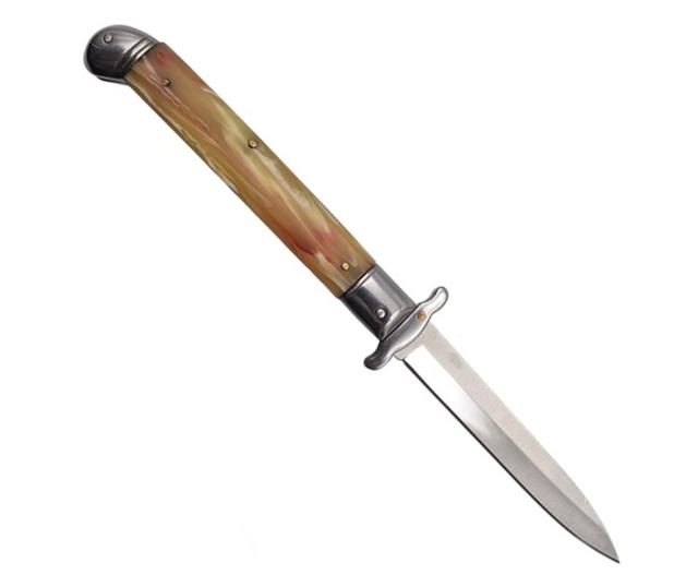 Αυτόματο μαχαίρι στιλέτο, Ιταλικό Μάρμαρο, 27 cm, πολύχρωμο