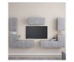 TV Ormarić Set, 7 Komada, Betonsko Siva, Iverica thumbnail 1