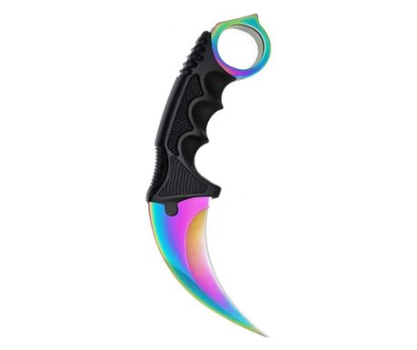 Set od dva karambita noža, 19 cm, višeslojno crna boja, uključena futrola