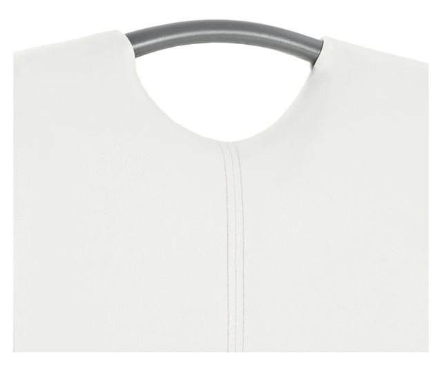 Kuhinjske stolice, 4 kom., bijele, umjetna koža