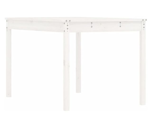 Stolik ogrodowy, biały, 121x82,5x76 cm, drewno sosnowe