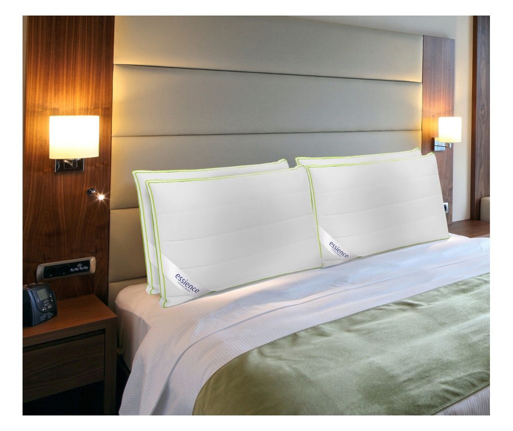 Set 2 perne 50x70 cm, Essience Premium Collection, husa satin bambus; umplutura fulgi memory si nanofibra extrafina; suport orto - 14