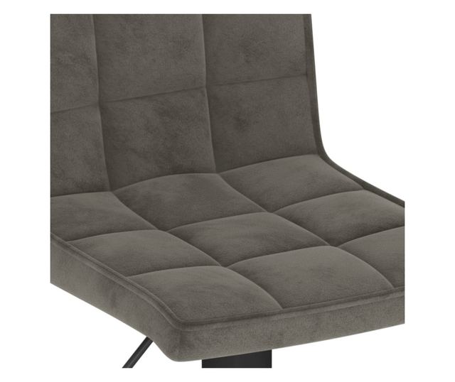 Barski stol, temno siv, žamet