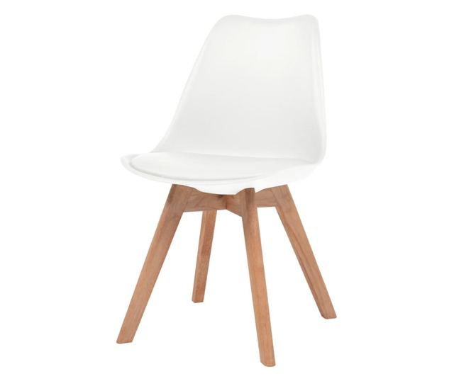 Kuhinjske stolice, 4 kom., bijele, umjetna koža