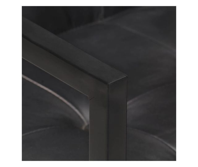 Kuhinjski konzolni stoli, 4 kosi, črni, naravna koža