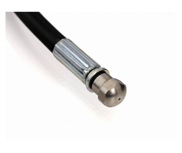 Furtun curatare canalizare 20m, Kraft&Dele,Presiune 5800 PSI, Duza alama, Negru, KD2059