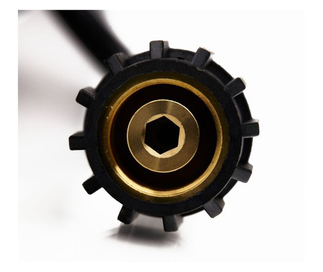 Furtun curatare canalizare 20m, Kraft&Dele,Presiune 5800 PSI, Duza alama, Negru, KD2059