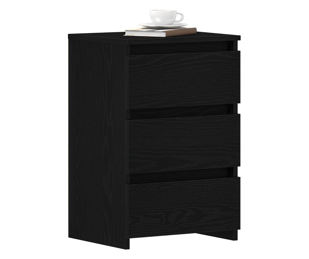 Noćni ormarić s ladicom 2 kom Crni hrast 40 x 35 x 62,5 cm - 3