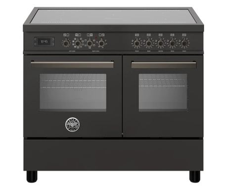 Bertazzoni Индукционна готварска печка, 100 см, 5 зони, 2 фурни, Professional Collection, Антрацит