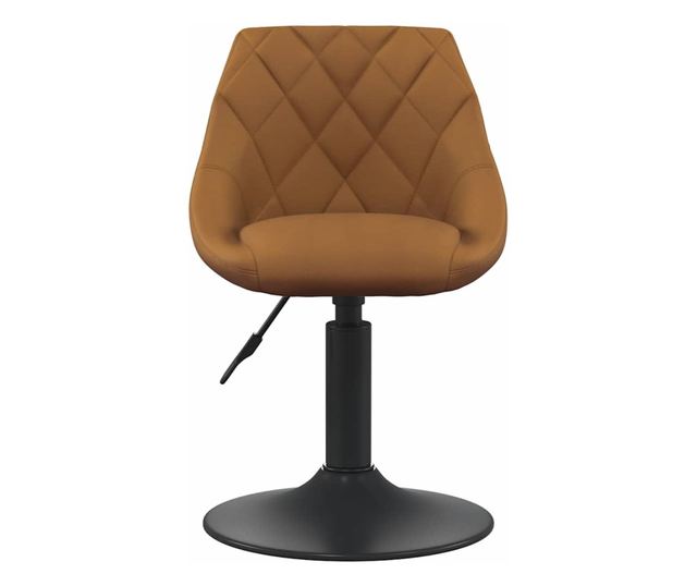 Barski stol, rjav, žamet