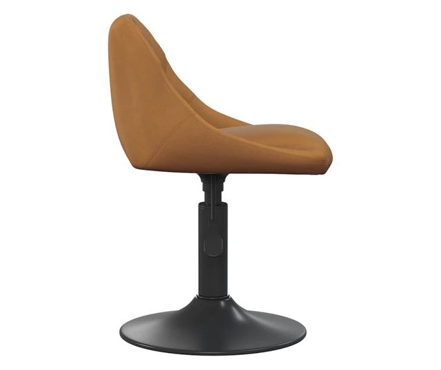 Barski stol, rjav, žamet