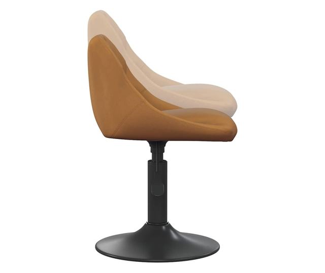 Barski stol, rjav, žamet