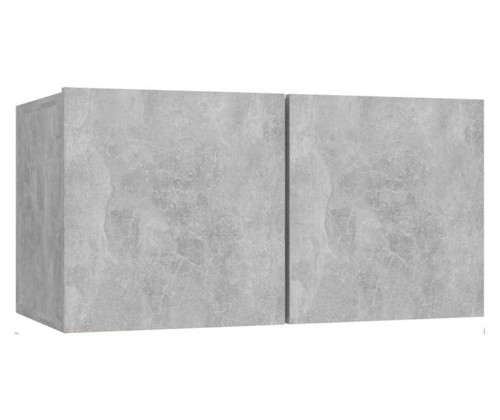 TV Ormarić Set, 6 Komada, Betonsko Siva, Iverica - 7