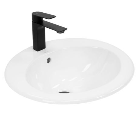 Lavoar Incastrat Rea Dalia Oval Alb - 51,5X46X20CM