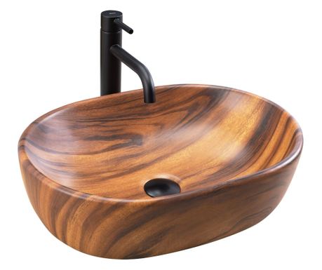 Umivalnik Na Pult Rea Amelia Oval Rjava - 48X34,5X13,5CM