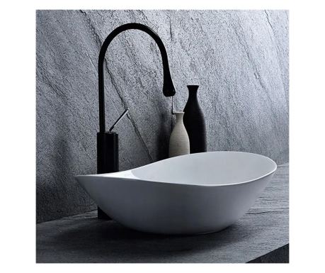 Umivalnik Na Pult Rea Royal Oval Bela - 62X36X16CM